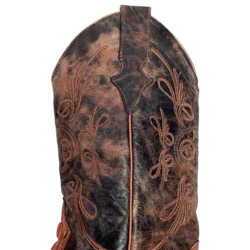 Botas Del Primo Caiman Exotic Print Leather Mens 27 Western Cowboy Boots - Picture 8 of 16